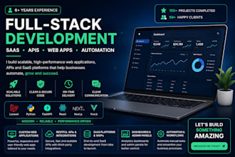 develope full stack web apps saas apis and dashboards