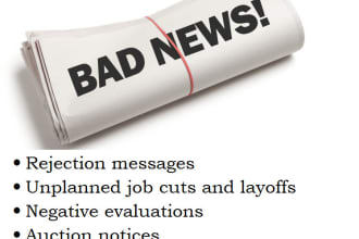 deliver bad news, termination and regret letter or memo