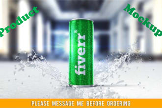 do realistic product packing box, bottle and label mockup urgent