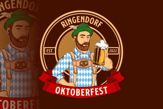 make a retro vintage beer logo for you with high quality