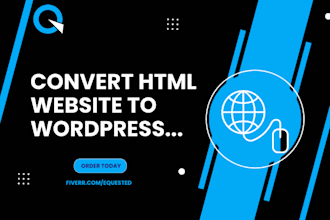 convert HTML build website to wordpress