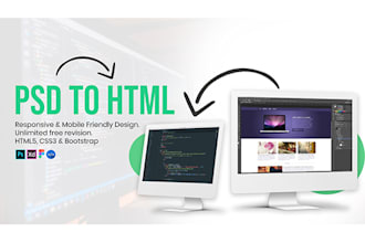 convert PSD to HTML, figma to HTML, and xd to HTML