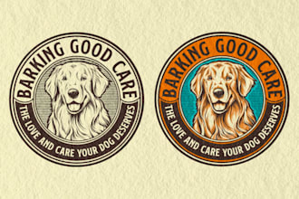 create amazing vintage hand drawn and retro logo design