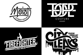 make modern urban streetwear or clothing brand logo 24 hour