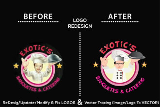 do vector tracing, redraw the logo, vectorize the image