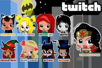 send you pre made dc girls emotes and badges