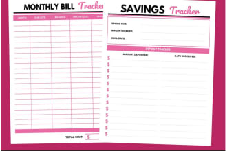 send premium debt and savings printable pack ready to sell