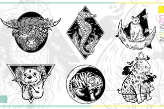 create a modern and minimalist animal or pet tattoo design