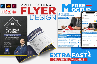 do real estate flyer, brochure, and postcard design