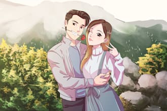 draw anime style fanart, dakimakura, original character