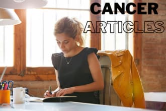 write articles on all types of cancer
