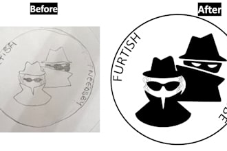 redraw logo create diagrams or line art icons to improve upscale resolution