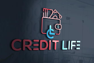 design unique credit repair, tax and real estate logo