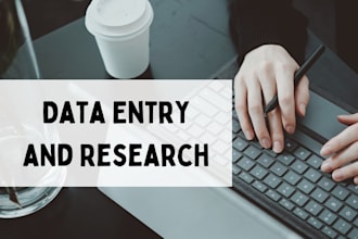 do data entry and research