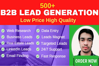 do b2b lead generation and web research
