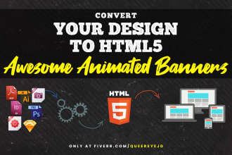 build HTML5 animated banners from your design PSD ai