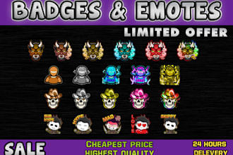 create custom twitch sub badges, twitch sub emotes, bit badges