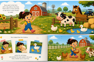 illustrate and format children books with consistent characters for KDP
