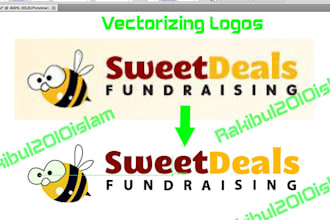 redraw or trace or convert your logo to vector format