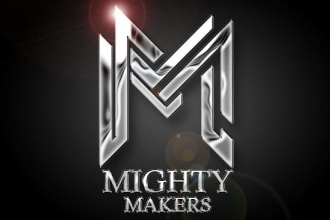 design 3d metallic, silver, or chrome logo
