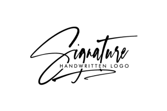 do signature handwritten, cursive logo design