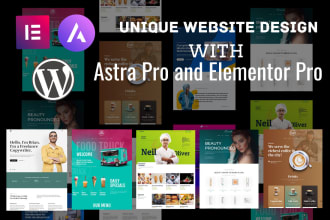 install or create unique wordpress website with astra and elementor pro