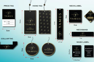 design super luxury  clothing hang tag label full set