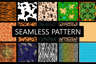 create seamless animal skin, textile or all types  prints pattern design