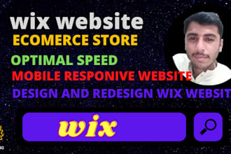 make wix website , edit ,design and reform website