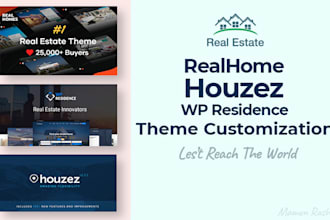 customize your real home, houzez , wp residence theme