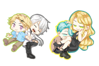draw character in chibi anime or manga style
