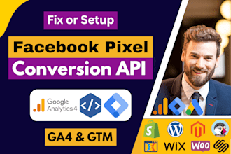 configure meta pixel facebook conversion api, server side tracking, ga4 with GTM