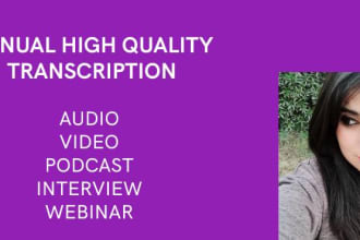 transcribe accurate audio and do video transcription with quality