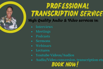 do all your audio and video transcripts