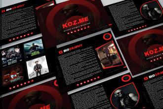design clickable links enabled press kit, media kit, epk, one sheet