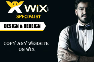 clone your website in wix website and redesign wix