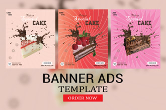 design web banners, ads, facebook cover page, and static banner