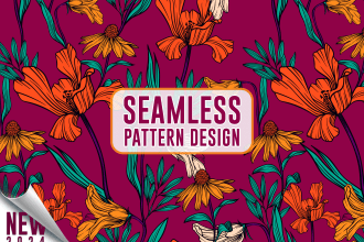create seamless pattern design for textile prints