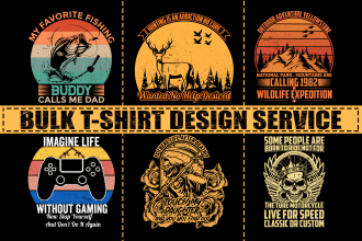create awesome bulk t shirt for merch by amazon or other pod business