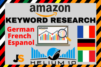 do amazon keyword research for french german italian using helium 10