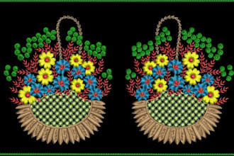 digitize, embroidery your logo design in a 2 hours