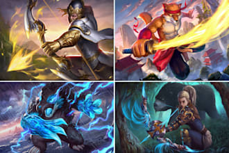 make splash art illustration, and concept art for you