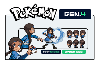 create gen 4 custom pokemon overworld trainer sprite sheet