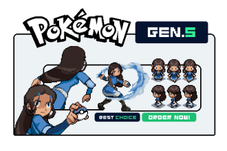 create gen 5 custom pokemon overworld trainer sprite sheet