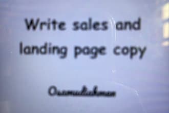 write highly converting sales and landing page copy