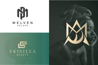 design monogram logo luxury fashion and clothing brand