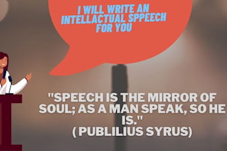 write speech and debates for you