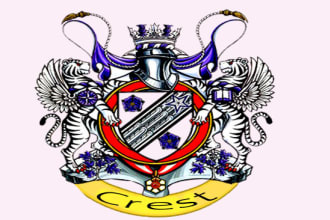 do modern family crest coat of arms heraldry logo design