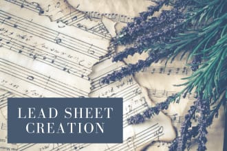 create and arrange lead sheet for your music