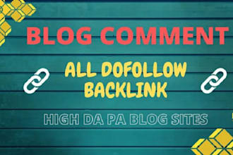 300 dofollow blogcomments high quality backlinks da 30 to 90